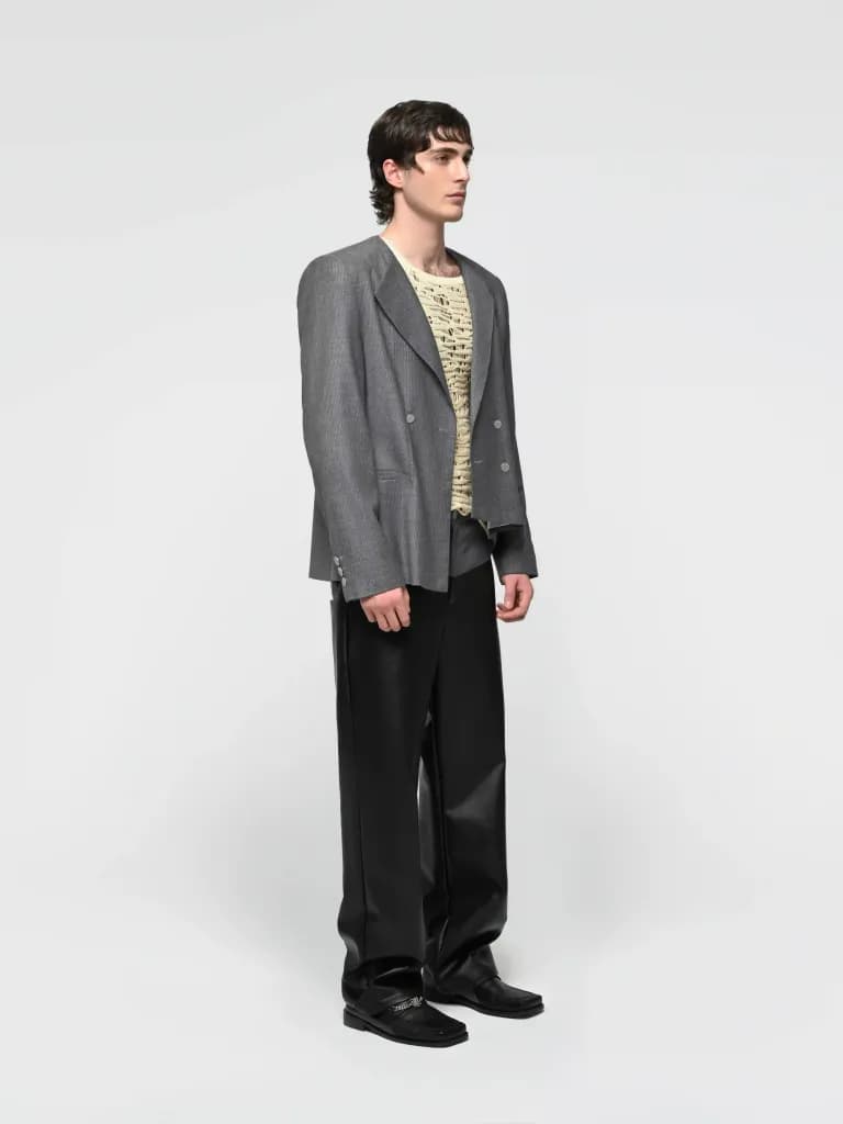 Asymmetric mens blazer