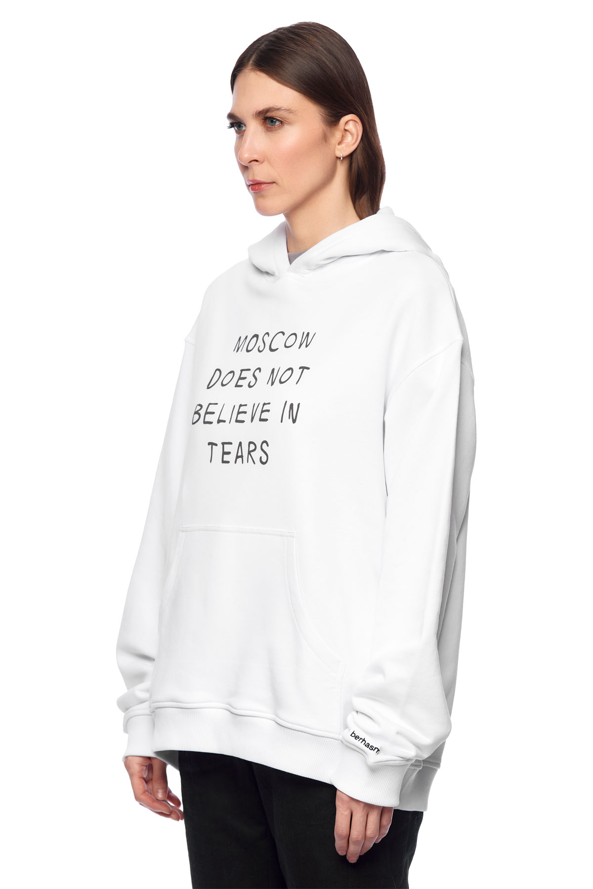 Moscow does not believe in tears print hoodie