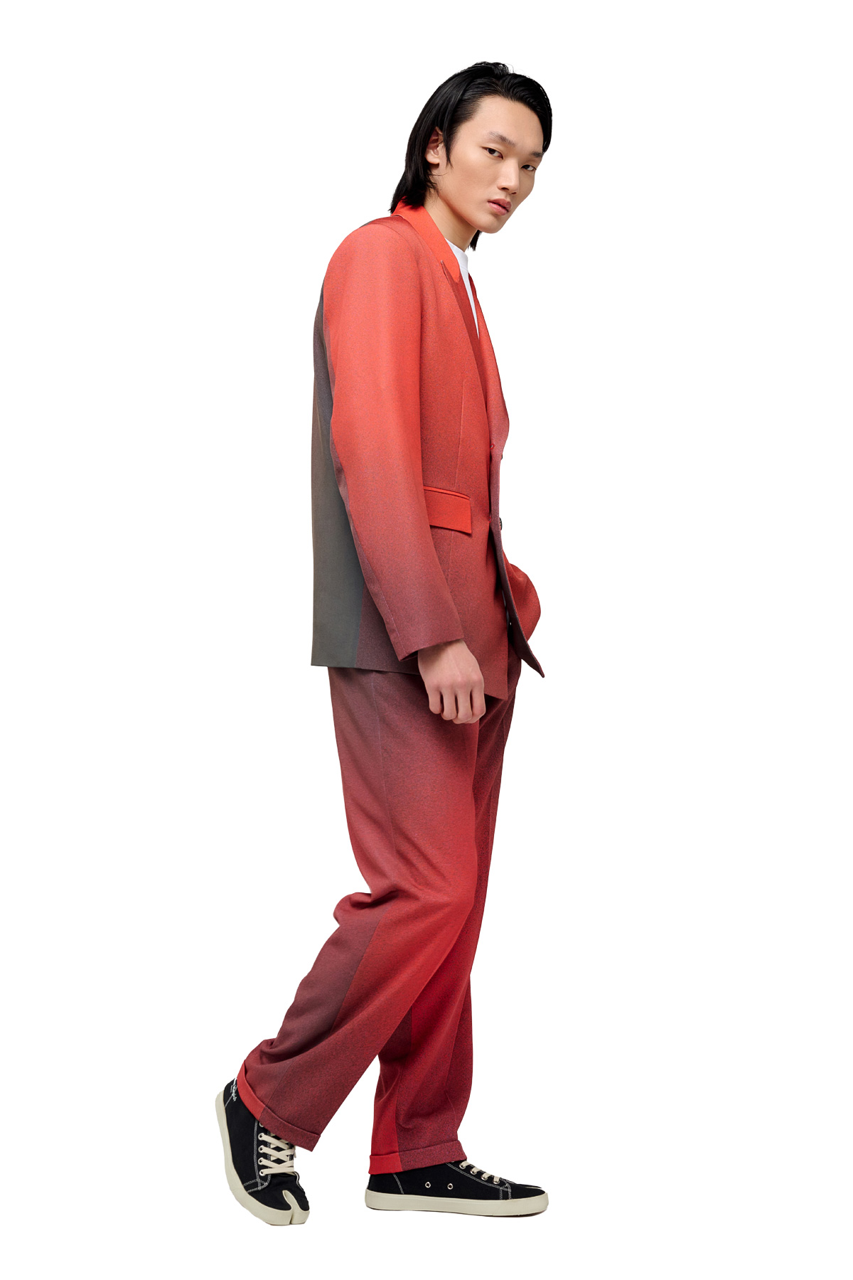 Berhasm classic trousers with Red eclipse print
